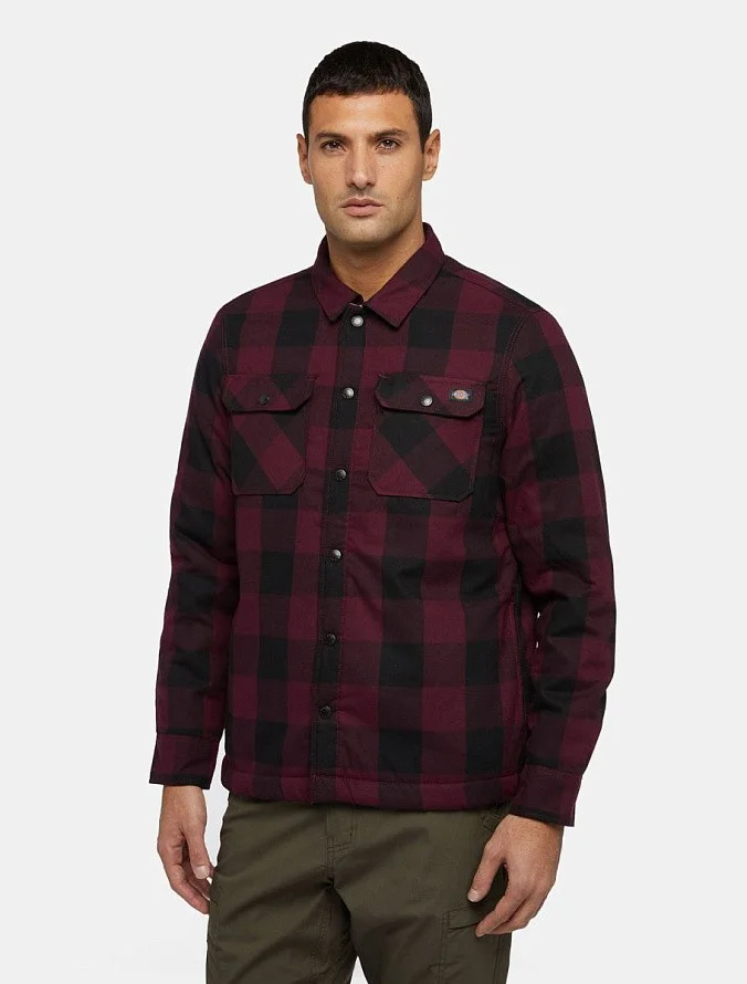 Куртка-рубашка Dickies Lined Sacramento Shirt Maroon